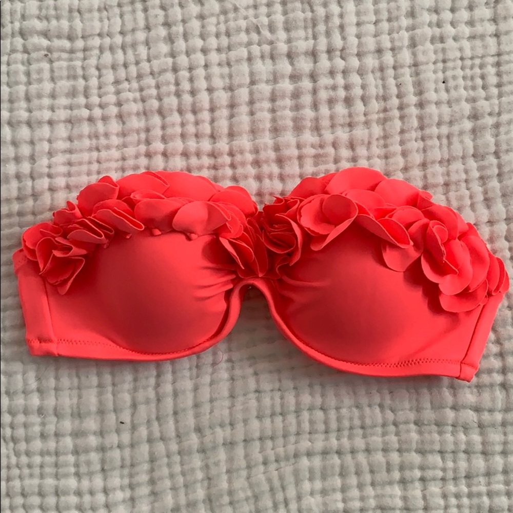Victoria’s Secret Hot Pink Swim Bandeau Top 34A